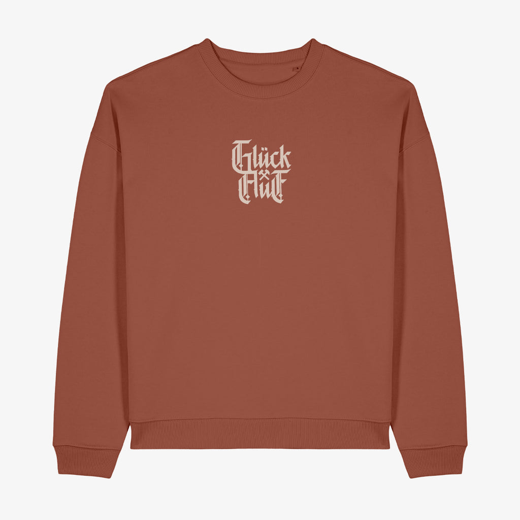 Wendekind Glück Auf Crewneck Braun Vorderseite