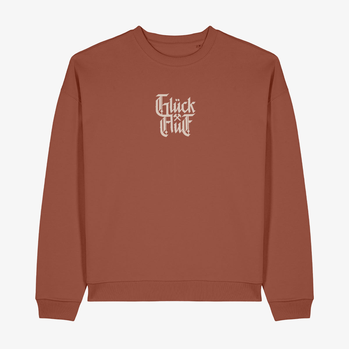 Wendekind Glück Auf Crewneck Braun Vorderseite