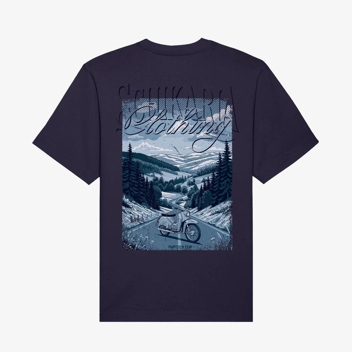 Schikaria 50ccm Schwalbe Shirt navy Rückseite