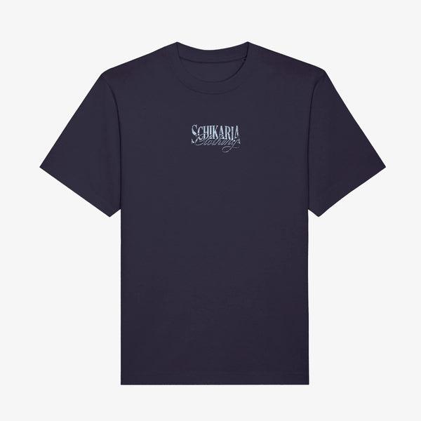 Schikaria 50ccm Schwalbe Shirt navy Vorderseite