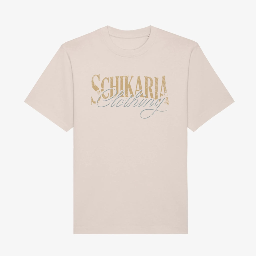 Schikaria 50ccm Tankstellen Shirt whitesand Vorderseite
