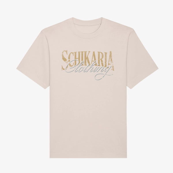 Schikaria 50ccm Tankstellen Shirt whitesand Vorderseite