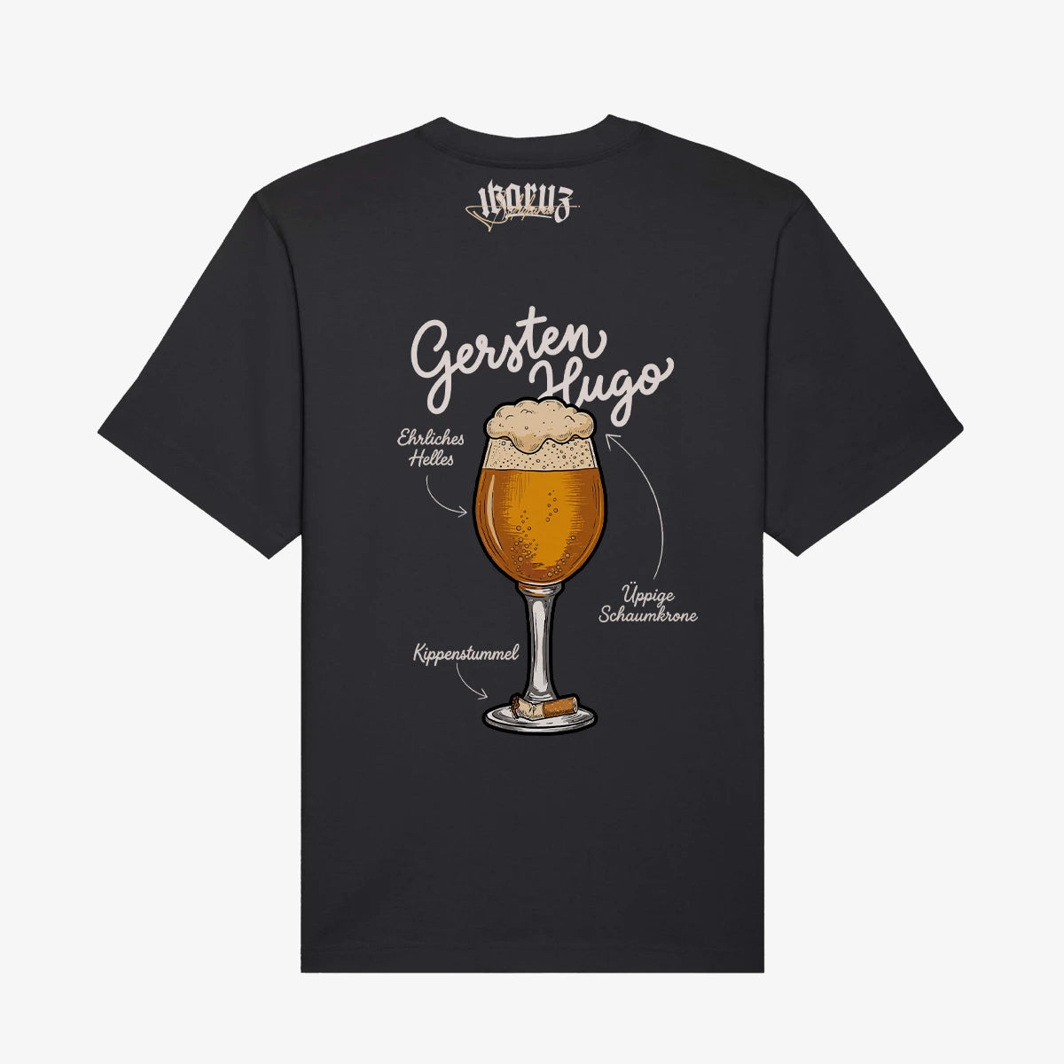 Schikaria Gersten Hugo Shirt schwarz Rückseite