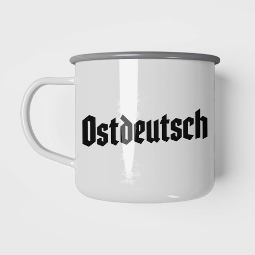 Wendekind Emaille Tasse Ostdeutsch Ansicht 1