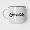Wendekind Emaille Tasse Ostverliebt Ansicht 1