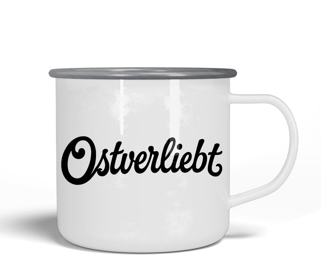 Wendekind Emaille Tasse Ostverliebt Ansicht 2