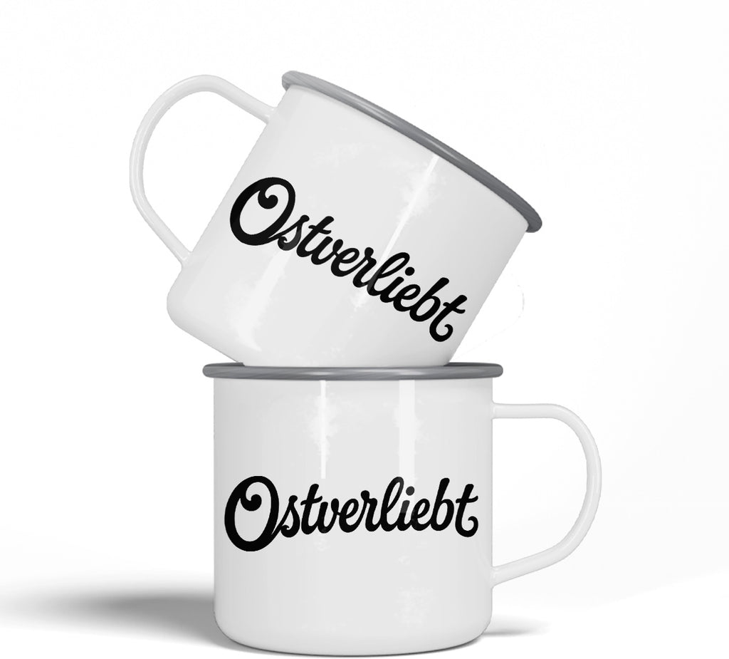 Wendekind Emaille Tasse Ostverliebt Ansicht 3