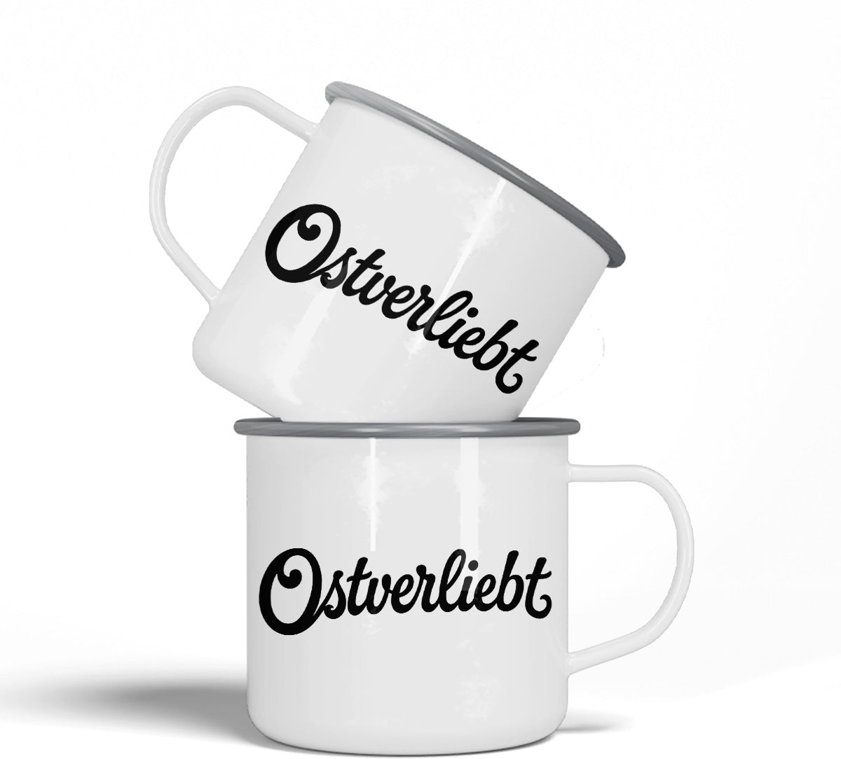 Wendekind Emaille Tasse Ostverliebt Ansicht 3