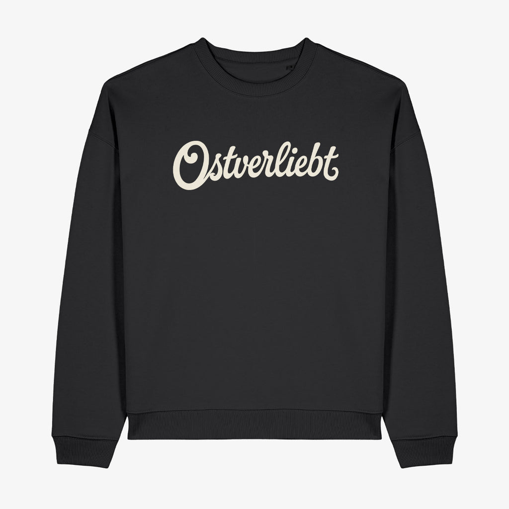 Wendekind Ostverliebt Crewneck black Vorderseite