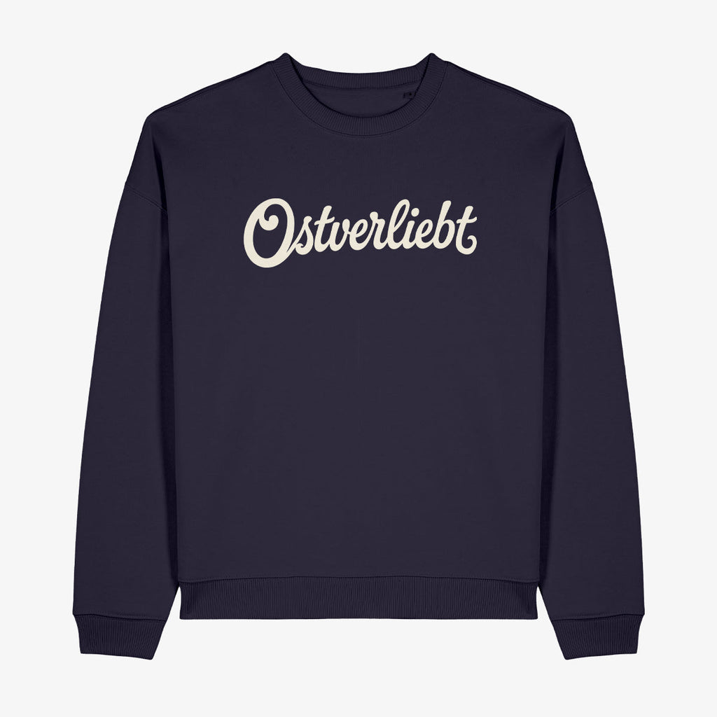 Wendekind Ostverliebt Crewneck navy Vorderseite