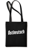 Wendekind Stoffbeutel Ostdeutsch schwarzer Baumwollbeutel mit langen Henkeln Ansicht 2