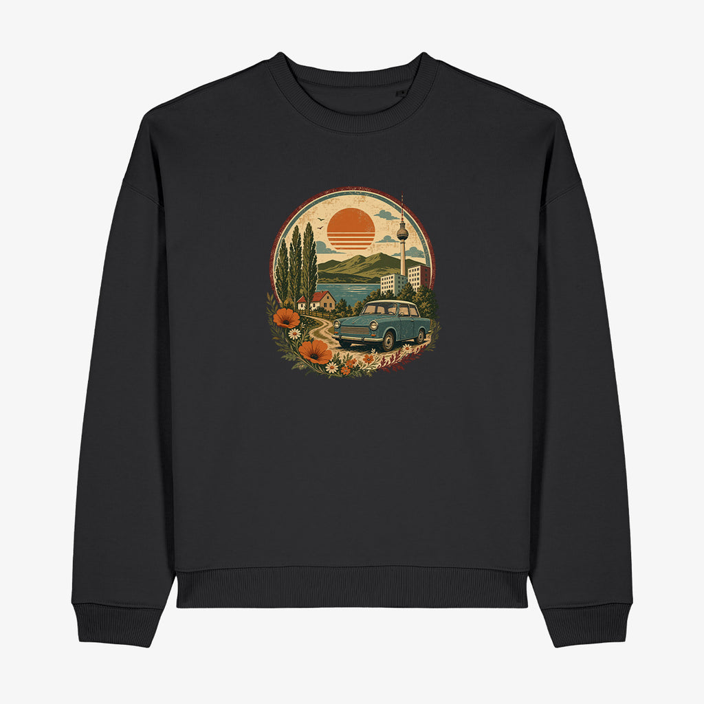 Wendekind Trabi Crewneck schwarz Vorderseite