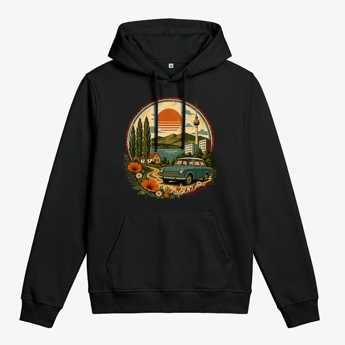 Wendekind Trabi Hoodie schwarz Vorderseite
